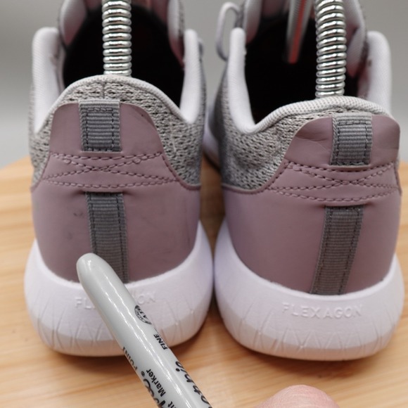 Reebok Shoes Women 9 Flexagon Force Gray Pink Sport Athletic Running EF8941 Flaw - Picture 4 of 11